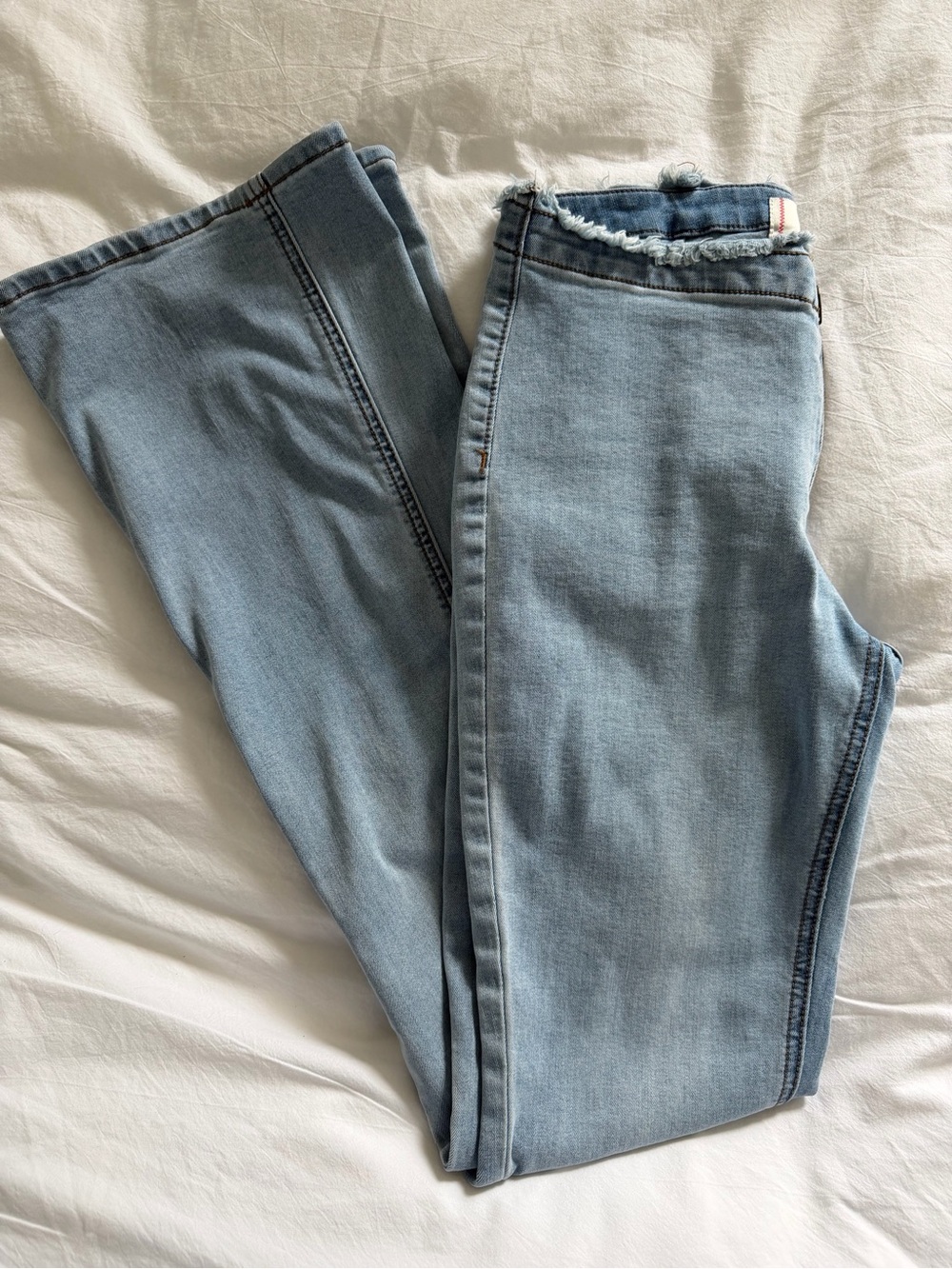 BDG Women’s Distressed Zip Up Flare Jean - Picture 7 of 8